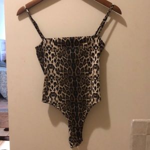 Leopard print bodysuit